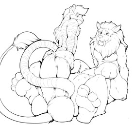 animal_genitalia animal_penis anthro balls balls_on_tail belly big_balls big_penis butt cock_vore duo erection fangs feet feet_first feline_genitalia feline_penis fur genitals hair huge_balls huge_penis hyper hyper_genitalia hyper_penis larger_pred long_tail looking_at_another looking_at_prey lying male male/male male_anthro male_pred male_prey male_taur mane muscular muscular_male muscular_taur nude_male nude_pred nude_taur on_back penile penile_spines penis sabertooth_(anatomy) simple_background size_difference smile tail tail_tuft taur_pred teeth tuft vore white_background willing_pred pandottermon felid felid_taur lion lion_taur mammal mammal_taur pantherine pantherine_taur taur tiger 2019 absurd_res black_and_white dated hi_res monochrome signature