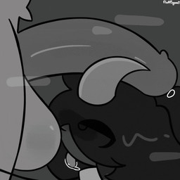 anthro ball_lick balls big_balls big_penis bodily_fluids body_worship collar duo genital_fluids genital_worship genitals horn humanoid_genitalia humanoid_penis leaking_precum leash leashed_collar licking male musk musky_penis oral penile penis penis_on_head penis_worship precum sex these_aren't_my_glasses tongue fluffigoat akii_(fluffigoat) bovid canid canine caprine goat mammal 1:1 animated hi_res