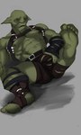 abs bulge genitals green_body green_skin humanoid_pointy_ears male muscular muscular_humanoid muscular_male nipple_piercing nipples pecs penis piercing pointy_ears solo dagantfus_(artist) of_orcs_and_men styx_(of_orcs_and_men) goblin humanoid hi_res