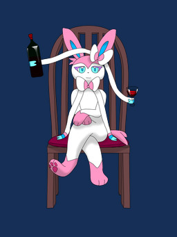 alcohol ambiguous_gender anthro beverage blue_eyes bottle chair container crossed_arms crossed_legs cup drinking_glass eyelashes front_view furniture glass glass_container glass_cup hands_on_knees hands_on_legs holding_bottle holding_container holding_cup holding_drinking_glass holding_object holding_wine_glass looking_at_viewer on_chair pawpads pink_body purple_eyelashes ribbons simple_background sitting sitting_on_chair solo transparent_background white_body wine wine_bottle wine_glass subolek nintendo pokemon eeveelution generation_6_pokemon pokemon_(species) sylveon 3:4 absurd_res alpha_channel full-length_portrait hi_res portrait