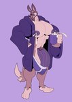 abs anthro balls barefoot bathrobe beard big_balls big_nipples big_penis bodily_fluids boxers_(clothing) clothing container cup facial_hair feet flaccid genitals holding_container holding_cup holding_mug holding_object huge_balls huge_penis lactating male male_lactation mug muscular muscular_anthro muscular_male mustache nipples pecs penis projectile_lactation pubes robe shirtless solo thick_penis underwear vein veiny_penis wardrobe_malfunction vaniwall wolfie_canem canid canine canis hybrid lagomorph leporid mammal rabbit wolf 2024 absurd_res hi_res