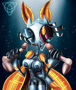 antennae_(anatomy) anthro balls big_breasts big_eyes blush bodily_fluids breasts cum cum_in_mouth cum_inside cum_on_face disembodied_penis fellatio female genital_fluids genitals group group_sex humanoid_genitalia humanoid_penis machine male male/female nude oral penile penis sex simple_background solo_focus threesome trio vulva wings warlocke mothbot_(vonjungle) arthropod insect lepidopteran moth robot 2019 absurd_res digital_media_(artwork) hi_res