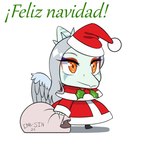 amber_eyes anthro back_wings bone_frill chibi christmas_clothing christmas_headwear clothing costume diamond_pupils fangs feathered_wings feathers female frill_(anatomy) grey_body grey_feathers grey_hair grey_scales hair hat headgear headwear holding_object holidays holly_(plant) long_hair merry_christmas plant sack santa_costume santa_hat scales shadow simple_background snout solo teeth text white_background wings ink-sin christmas goodbye_volcano_high padoru fang_(gvh) prehistoric_species pterodactylus pterosaur reptile scalie 2024 artist_name colored dated digital_drawing_(artwork) digital_media_(artwork) full-length_portrait portrait spanish_text translated nonbinary_(lore)