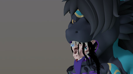 accessory anthro arm_markings black_body black_claws black_fur black_hair blep blue_body blue_eyes blue_flower blue_fur braided_hair brown_body brown_hair brown_scales claws crossed_hands duo ear_markings eyeshadow facial_markings female female/female flower flower_in_hair forehead_markings fur hair hair_accessory hair_over_eye hands_on_chin head_markings in_mouth in_throat looking_at_another looking_at_pred looking_at_prey makeup markings no_sclera open_mouth pawpads pink_body pink_skin plant plated_scales purple_eyeshadow purple_pawpads purple_tongue red_tongue scales size_difference tongue tongue_out vore white_body white_sclera white_skin willing_prey yellow_eyes yellow_markings k'braid dvorakir_(modeler) nicoreda_(modeler) mythology rhasakani sevan_(k'braid) dergodal dragon furred_dragon furred_scalie kobold kyra_kobold mythological_creature mythological_scalie scalie 16:9 3d_(artwork) blender_(artwork) blender_cycles_(artwork) digital_media_(artwork) hi_res widescreen trans_(lore) trans_woman_(lore)