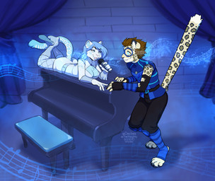 4_toes 5_fingers anthro clothed clothing countershading duo feet female fingers hypnosis love male mind_control toes kittydee angelica_(ashkelling) ash_(ashkelling) cheetah felid feline leopard mammal pantherine 2020 digital_media_(artwork)