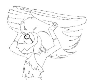 1_eye beak chips_(food) female food hair smile solo tealevision cartoon_network steven_universe centipeetle alien alien_humanoid animal_humanoid arthropod arthropod_humanoid corrupted_gem gem_(species) humanoid insect insect_humanoid nephrite_(gem_species) black_and_white low_res monochrome