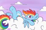 cloud cutie_mark feathered_wings feathers female feral genitals hair looking_at_viewer masturbation multicolored_hair outside penetration pussy sky solo tongue tongue_out vaginal vaginal_penetration wings ashee friendship_is_magic hasbro my_little_pony mythology rainbow_dash_(mlp) equid equine horse mammal mythological_creature mythological_equine pegasus pony 2017 hi_res