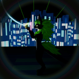 ambiguous_gender anthro blue_background city cityscape crosswalk futuristic green_body hypnosis male mind_control ringed_eyes road simple_background solo standing technology transformation buckybrust deltarune undertale_(series) novabeast werewire 1:1 3d_(artwork) absurd_res blender_(artwork) digital_media_(artwork) hi_res story story_in_description