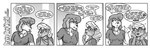 2023 anthro beagle brave_new_world_(style_wager) breasts canid canine canis chest_tuft cleavage clothed clothing comic cricetid dialogue domestic_dog duo english_text female fur gisel_geller greyscale hair henrietta_hound hunting_dog jewelry lemming mammal monochrome necklace rodent scent_hound simple_background style_wager text tuft