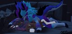 3d_(artwork) 3d_modeling anal anal_penetration anthro bed big_(disambiguation) big_boi_pumpkin0paws blue_body blue_fluff blush brown_body claws dark_room detailed_background digital_media_(artwork) dominant dominant_male duo fluffy from_front_position furniture genitals helado hi_res horn intimate knot lying male male/male missionary_position model on_back penetration penile penile_penetration penis penis_in_ass pumpkin0paws purple_fluff sex submissive submissive_male unity_(artwork) wicker wickerbeast
