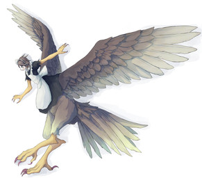 avian_feet biped bipedal_taur clothed clothed_female clothed_taur clothing feet female maid_headdress maid_uniform simple_background solo split_form talons toes uniform white_background wings whitechip avian avian_taur bird bird_taur humanoid_taur taur