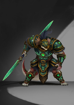 4_fingers 4_toes action_pose anthro armor belt codpiece countershade_torso countershading cuirass feathered_headdress feet fingers furgonomics gem glowing glowing_armor greaves headgear helmet hip_armor holding_object holding_weapon male melee_weapon pauldron plate_armor pose red_body red_scales scales solo standing tail_armor toes vambrace weapon white_body cou inhus_art dungeons_and_dragons hasbro wizards_of_the_coast lizardfolk_(dnd) lizardman scalie absurd_res hi_res model_sheet