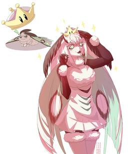 antennae_(anatomy) black_sclera black_tongue blue_eyes clothed clothing crown exclamation_point female feral feral_to_humanoid fur green_hair hair happy headgear heart_symbol legwear long_hair neck_tuft open_mouth pupils simple_background solo standing thigh_highs tongue transformation tuft unusual_pupils white_background white_body white_fur white_hair egocider vtuber juniper_actias animal_humanoid arthropod arthropod_humanoid humanoid insect insect_humanoid lepidopteran lepidopteran_humanoid moth moth_humanoid 5:6 absurd_res hi_res