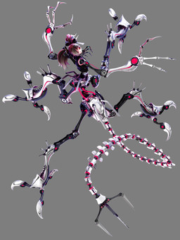 3_fingers 3_toes 4_legs accessory bird's-eye_view claws feet female fingers grey_background hair hair_accessory hair_ribbon high-angle_view long_fingers long_hair looking_at_viewer looking_up looking_up_at_viewer machine metallic_body purple_hair red_eyes ribbons segmented_tail simple_background solo toe_claws toes twintails_(hairstyle) wire deino_(artist) deino_(modeler) calne_ca nato-kun arthropod crustacean humanoid isopod malacostracan robot robot_humanoid robot_taur taur 3:4 3d_(artwork) autodesk_3ds_max_(artwork) digital_media_(artwork) full-length_portrait hi_res portrait