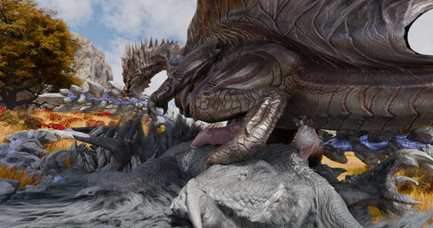anal anal_penetration animal_genitalia anus bodily_fluids cum duo feral feral_on_feral feral_penetrated feral_penetrating feral_penetrating_feral genital_fluids genital_slit genitals male male/male male_penetrated male_penetrating male_penetrating_male penetration penis sex sabuthedragon capcom monster_hunter mythology arkveld dragon elder_dragon flying_wyvern kushala_daora mythological_creature mythological_scalie scalie 256:135 hi_res