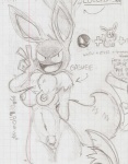 2015 anthro breasts canid canine chest_tuft eevee elpatrixf english_text fakemon fangs female fur fusion gastly generation_1_pokemon genitals gesture graphite_(artwork) grin group hand_gesture mammal navel nintendo nipples open_mouth pencil_(artwork) pokemon pokemon_(species) pokemon_fusion pokemorph portrait pubes pussy sketch smile solo_focus teeth text three-quarter_portrait tongue traditional_media_(artwork) tuft url v_sign