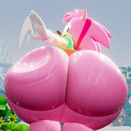 accessory anthro big_butt butt butt_focus butt_slap clothing female gloves handwear headband huge_butt looking_at_viewer looking_back open_mouth pink_body rear_view slap slapping_self solo playbonnie3 sega sonic_the_hedgehog_(series) amy_rose eulipotyphlan hedgehog mammal 1:1 2025 3d_(artwork) digital_media_(artwork) hi_res