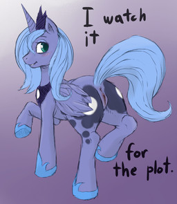 anus blue_body blue_feathers blush butt cutie_mark feathered_wings feathers female feral genitals happy hooves horn humor looking_back mane presenting presenting_vulva pun raised_tail simple_background smile solo tail tail_anus visual_pun vulva wings crookedtrees friendship_is_magic hasbro my_little_pony mythology princess_luna_(mlp) equid equine mammal mythological_creature mythological_equine winged_unicorn digital_media_(artwork) shaded