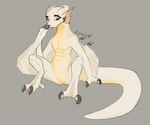 female feral giggling happy sitting solo tail envyblacksun european_mythology mythology ariel_(envyblacksun) dragon mythological_creature mythological_scalie scalie western_dragon wyvern absurd_res hi_res