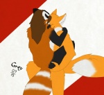 anal anthro carrying_another duo from_front_position male male/male male_penetrated male_penetrating male_penetrating_male mastery_position nude penetration sex simple_background standing greyfox_(artist) ailurid canid canine fox mammal red_fox red_panda true_fox leon_(disambiguation) 2015 digital_media_(artwork) flat_colors