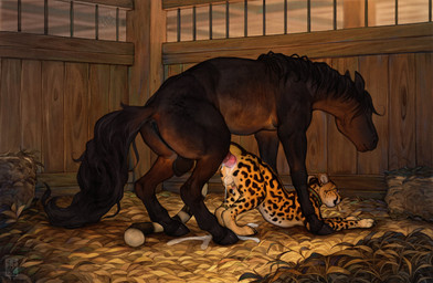anal anal_penetration anatomically_correct anatomically_correct_anus animal_genitalia animal_penis anklet anus backsack balls big_penis bodily_fluids butt claws collar cum cum_in_ass cum_inside digitigrade duo ear_piercing ear_ring equine_anus equine_genitalia equine_penis erection eyewear feet feline_genitalia feline_penis feral feral_on_feral feral_penetrated feral_penetrating feral_penetrating_feral fur furgonomic_piercing furgonomics genital_fluids genital_piercing genitals glasses hindpaw hooves inside jewelry larger_feral larger_male male male/male male_feral male_penetrated male_penetrating male_penetrating_male medial_ring paws penetration penile penile_penetration penile_spines penis penis_in_ass piercing puffy_anus quadruped rear_view ring_piercing sex sheath sheath_piercing size_difference smaller_feral smaller_male smaller_penetrated standing tail text toe_claws toes top_hole unguligrade wearing_glasses anchee roidhcheetah cheetah equid equine felid feline horse mammal 2026 absurd_res digital_drawing_(artwork) digital_media_(artwork) english_text hi_res