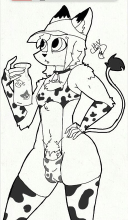 animal_print animal_print_bikini anthro armwear balls bell big_balls big_butt bikini bodily_fluids bulge butt clothed clothing container cow_print cow_print_bikini cowbell cowbell_collar cum femboy fluffy fur genital_fluids genitals hair hairy handwear hat headgear headwear jar legwear lingerie male milk one-piece_swimsuit orange_body pattern_bikini pattern_clothing pattern_swimwear penis pubes sling_bikini solo swimwear tail tail_tuft thick_thighs thong tuft two-piece_swimsuit underwear white_body white_fur foxchen chen_(foxchen) canid canine fox mammal