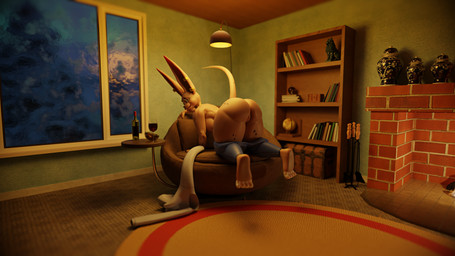 alcohol anthro beverage book brae_mcdoe-imanara_(cantgetprivacy) butt chair clothed clothing eyewear female fireplace furniture genitals glasses hairless inside piercing presenting presenting_hindquarters rug smile tail thick_thighs vulva wine justyschultzy domestic_cat felid feline felis hairless_cat mammal sphynx_(cat) 16:9 3d_(artwork) digital_media_(artwork) hi_res widescreen