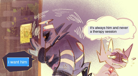 ambiguous_gender anthro bodily_fluids chest_gem cross-popping_vein dialogue duo fingers_together gem gem_eyes glaring hand_on_wall leaning male screencap speech_bubble standing sweat sweatdrop text thought_bubble wanted_poster scribzag nintendo pokemon pokemon_mystery_dungeon spike_chunsoft dusknoir_(eotds) grovyle_the_thief dusknoir generation_3_pokemon generation_4_pokemon grovyle humanoid pokemon_(species) sableye 2026 digital_media_(artwork) english_text