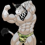 2013 abs bandage bandanna biceps big_muscles black_fur black_hair bulge camo donkey equine flexing fur grey_fur grin hair kenailykos male muscles orange_eyes pecs pose scar smile solo speedo standing swimsuit teeth toned topless
Rating: Questionable
Score: 7
User: furmann
Date: January 04, 2014