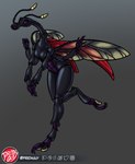 anthro black_body breasts female front_view medium_breasts non-mammal_breasts nude solo wings predaguy cherry_(janek5) arthropod beetle giraffe_weevil insect weevil clip_studio_paint_(artwork) digital_media_(artwork) hi_res