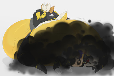 anthro armor belly big_belly big_butt butt cape clothing fart fart_cloud fart_fetish farting_on_another farting_on_face female gas group male male/male obese overweight thick_thighs aaanya halo_(series) helldivers microsoft nintendo pokemon xbox_game_studios kiv_(raptormocha) alien bovid bovine cattle generation_2_pokemon kig-yar legendary_pokemon lugia mammal pokemon_(species) scalie terminid absurd_res hi_res
