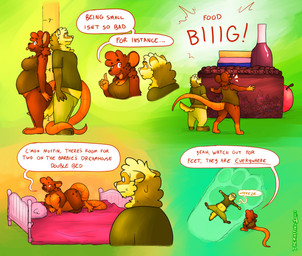 alcohol anthro bedroom_eyes beverage bottomless bottomless_female breasts cake clothed clothing dessert female food footprint freckled_face freckled_hips freckled_shoulders freckles long_tail male micro narrowed_eyes nude_anthro ruler seductive stepped_on tail text wine themuffinly ashley_(themuffinly) muffin_(themuffinly) domestic_ferret mammal mouse murid murine mustelid musteline rodent true_musteline weasel comic english_text
