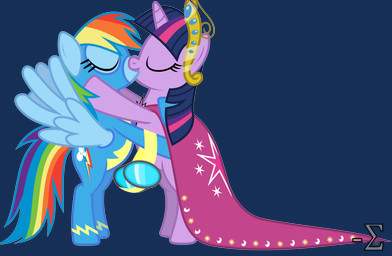 blue_body blue_feathers blue_fur cape clothing crown duo eyes_closed eyewear feathered_wings feathers female female/female feral flight_suit fur goggles hair headgear horn hug insignia kiss_on_lips kissing moon multicolored_hair multicolored_tail princess purple_body purple_fur purple_hair rainbow_hair rainbow_tail royalty simple_background skinsuit standing star sun symbol tail tiara tight_clothing transparent_background two_tone_hair vector wings 90sigma friendship_is_magic hasbro my_little_pony mythology rainbow_dash_(mlp) twilight_sparkle_(mlp) wonderbolts_(mlp) equid equine mammal mythological_creature mythological_equine pegasus winged_unicorn absurd_res alpha_channel digital_media_(artwork) hi_res