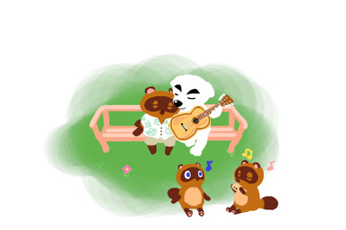 acoustic_guitar aloha_shirt anthro black_nose blue_eyes bottomwear brown_body brown_fur chibi clothing eyes_closed fur group guitar musical_instrument pattern_clothing pattern_shirt pattern_topwear plucked_string_instrument shirt shorts sitting slightly_chubby string_instrument topwear white_body white_fur olkl1234 animal_crossing nintendo k.k._slider timmy_nook tom_nook_(animal_crossing) tommy_nook canid canine canis domestic_dog mammal raccoon_dog tanuki 2020 3:2 brother_(lore) brothers_(lore) nephew_(lore) sibling_(lore) twins_(lore) uncle_(lore) uncle_and_nephew_(lore)