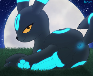 animal_genitalia animal_penis anus backsack balls big_penis black_body black_fur bodily_fluids butt canine_genitalia canine_penis erection feet feral fur genital_fluids genitals glowing glowing_genitalia glowing_markings glowing_pawpads glowing_penis grass hair knot knotted_penis looking_at_viewer looking_back male markings moon night outside pawpads paws penis plant presenting raised_tail simple_background sky smile solo star tail tail_anus toes yellow_eyes conditional_dnp varium nintendo pokemon eeveelution generation_2_pokemon mammal pokemon_(species) shiny_pokemon umbreon digital_media_(artwork) hi_res