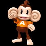 1:1 5_fingers 5_toes absurd_res aiai alpha_channel anthro black_eyes clothing feet fingers haplorhine hi_res mammal monkey nibroc-rock open_mouth open_smile primate sega shirt simple_background smile solo super_monkey_ball toes topwear transparent_background