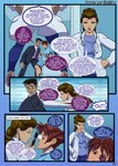 clothed clothing comic doctor english_text female hi_res human male mammal medical_instrument page_number scientific_instrument scificat speech_bubble text wounded