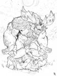 3_fingers 4_toes abs anal anal_penetration anthro anthro_on_anthro anthro_penetrated anthro_penetrating anthro_penetrating_anthro antlers arms_tied ball_tuft balls beard biceps big_dom_small_sub body_hair bound butt chest_fur chest_hair claws dominant druid duo erection facial_hair feet fingernails fingers forced foreskin from_front_position fur genitals hair happy_trail hooves horn humanoid_genitalia humanoid_penis interspecies larger_male leg_grab legs_up looking_at_another looking_at_partner looking_down magic magic_user male male/male male_penetrated male_penetrating male_penetrating_male muscular muscular_male nails nipples nude open_mouth outside pawpads pecs penetration penile penile_penetration penis penis_in_ass piledriver_position plant pubes quads rape roots sex sharp_teeth size_difference smaller_male smaller_penetrated smile standing stomach_hair tattoo teeth toe_claws toes tongue tribal_spellcaster triceps tuft vein veiny_penis vines badcoyote blizzard_entertainment warcraft bovid bovine canid canine canis highmountain_tauren mammal tauren were werecanid worgen 2018 absurd_res black_and_white greyscale hi_res monochrome