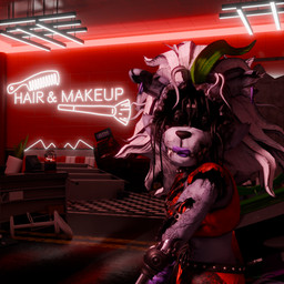 anthro blind damaged_body disability eyeless female green_highlights highlights_(coloring) lipstick machine makeup missing_eyes on_model purple_lipstick solo anonamine five_nights_at_freddy's five_nights_at_freddy's:_security_breach scottgames steel_wool_studios roxanne_wolf shattered_roxanne_wolf animatronic canid canine canis mammal robot wolf 1:1 2025 3d_(artwork) blender_(artwork) digital_media_(artwork)