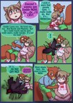 2015 anthro arthropod babystar biped blue_clothing blue_shirt blue_t-shirt blue_topwear blush bottomwear bow_(feature) bow_in_back butterfly clean_diaper clothed clothing comic detailed_background dialogue diaper diaper_under_clothing digital_media_(artwork) dress duo english_text exposed_diaper eyewear female fully_clothed fur gemma_polson glasses green_bottomwear green_clothing green_shorts hair hi_res insect interjection lepidopteran lying male mammal monotone_bottomwear monotone_clothing monotone_shirt monotone_shorts monotone_t-shirt monotone_topwear monster open_mouth pink_clothing pink_dress pointy_speech_bubble repeated_dialogue repeated_text rodent sciurid shirt shorts sitting speech_bubble t-shirt talking_to_another text topwear tree_squirrel waist_bow wavy_speech_bubble wearing_diaper young young_anthro zeezee_murdock