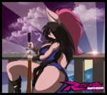 big_butt big_thighs black_hair butt clothing female green_eyes hair huge_butt japanese_clothing kimono kyoko_asagi lagomorph long_hair mammal mastergodai milf mother ninja parent rabbit sunset sword thick_thighs thighs voluptuous weapon wide_hips
Rating: Safe
Score: 6
User: slydevious
Date: May 06, 2012