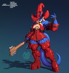 anthro clothing cosplay female hat headgear headwear magic_user muscular tail witch witch_costume witch_hat agonwolfe arc_system_works guilty_gear mythology i-no_(guilty_gear) dragon half-dragon mythological_creature mythological_scalie scalie