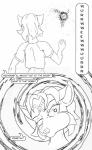 2014 absurd_res anthro arashidrgn black_and_white breasts canid canine clenched_teeth clothed clothing comic dialogue english_text female fox fur hair hi_res hypnosis krystal_(star_fox) mammal mind_control monochrome nintendo offscreen_character simple_background solo star_fox teeth text white_background