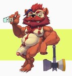 4_fingers anthro balls beard belly biceps big_balls big_belly big_biceps big_deltoids big_muscles big_mustache big_pecs big_penis black_eyewear black_glasses body_hair brown_arms brown_body brown_ears brown_face brown_feet brown_fingers brown_fur brown_hands brown_inner_ear brown_legs brown_toes cheek_tuft chest_tuft chin_tuft claws countershade_fur countershade_torso countershading dark_eyewear deltoids erection eyebrows eyewear facial_hair facial_piercing facial_tuft feet fingers forearm_muscles foreskin fur fur_markings genitals glans glasses green_background green_pupils grey_nose_ring grey_piercing grey_ring_piercing hair half-closed_eyes hammer happy_trail head_tuft holding_eyewear holding_object huge_muscles humanoid_genitalia humanoid_hands humanoid_penis inner_ear_fluff jewelry light_balls light_belly light_body light_chest light_claws light_eyelids light_eyes light_face light_glans light_jewelry light_markings light_nipples light_nose_ring light_penis light_piercing light_ring_piercing looking_aside looking_at_viewer looking_away looking_down looking_down_at_viewer male male_anthro mane manly markings mature_anthro mature_male melee_weapon multicolored_body multicolored_fur multicolored_hair multicolored_jewelry multicolored_penis muscular muscular_anthro muscular_arms muscular_male muscular_thighs mustache narrowed_eyes navel nipples nose_piercing nose_ring nude_anthro nude_male partially_retracted_foreskin pecs penis piercing pink_glans pink_nipples pink_penis pose presenting presenting_penis pseudo_hair pubes pupils purple_hair quads raised_hand rectangular_glasses red_beard red_eyebrows red_facial_hair red_hair red_mane red_mustache red_pseudo_hair red_pubes ring_piercing short short_anthro short_male simple_background solo standing tan_balls tan_body tan_eyelids tan_face tan_fur tan_markings tan_penis thick_penis three-quarter_view tools triceps tuft two_tone_body two_tone_face two_tone_fur two_tone_hair two_tone_jewelry two_tone_nose_ring two_tone_penis two_tone_piercing two_tone_ring_piercing vein veiny_penis weapon wet wet_arms wet_belly wet_body wet_chest wet_fur wet_hands wet_legs white_background white_claws yellow_eyes yellow_jewelry yellow_nose_ring yellow_piercing yellow_ring_piercing bristol mammal 2022 absurd_res alternate_version_at_source colored full-length_portrait hi_res portrait shaded