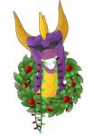 eyewear holidays horn lights ornament purple_body purple_scales scales smile solo sunglasses teeth cameo647 third-party_edit activision christmas mythology spyro_the_dragon spyro dragon mythological_creature mythological_scalie scalie animated hi_res short_playtime