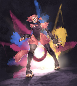 anthro armwear big_butt black_clothing black_nails bracelet breasts butt camel_toe clothing collar colored_nails ear_piercing elbow_gloves fangs female fingerless_gloves footwear fur gloves hair half-closed_eyes handwear jewelry leggings legwear leotard light_source looking_at_viewer multicolored_body multicolored_skin nails narrowed_eyes navel_outline nipple_outline paint piercing red_body red_fur sandals shoes slim small_breasts smile solo spiked_collar spikes spiky_hair spray_paint tail teeth toothy_grin torn_clothing two_tone_body two_tone_skin wide_hips redustheriotact diana_banana_(doodtoon) haplorhine mammal monkey primate hi_res