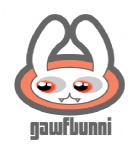 ambiguous_gender fangs logo orange_eyes simple_background solo teeth white_background y2k_(graphic_design) chris_goodwin lagomorph leporid mammal rabbit adobe_illustrator_(artwork) digital_media_(artwork) low_res