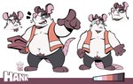 3_toes 4_fingers anthro belly bottomwear brown_body clothing construction_worker feet fingers male navel open_mouth overweight overweight_male pants pink_nose solo toes stompsyeen mammal murid murine rat rodent 2024 absurd_res hi_res