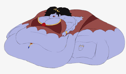 5_eyes 6_arms belly belly_on_ground belly_overhang big_belly big_breasts big_butt black_hair black_sclera blobby breasts breathing butt chubby_cheeks clothing crown dress fangs female hair headgear huge_belly huge_breasts huge_butt hyper hyper_belly hyper_breasts hyper_butt immobile morbidly_obese morbidly_obese_female morbidly_obese_humanoid multi_arm multi_eye multi_limb obese obese_female obese_humanoid open_mouth open_smile overweight overweight_female overweight_humanoid purple_body queen red_clothing red_dress red_mouth red_tongue ring royalty simple_background sitting smile solo teeth three-quarter_view tight_clothing tongue torn_clothing torn_dress white_background white_eyes paceplusle undertale undertale_(series) muffet animal_humanoid arachnid arachnid_humanoid arthropod arthropod_humanoid humanoid spider spider_humanoid 2026 2d_animation animated colored digital_media_(artwork) flat_colors hi_res loop