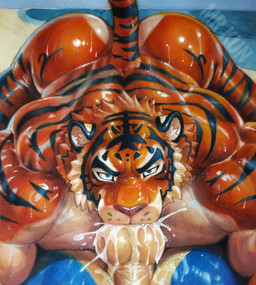 69_position anthro back_muscles balls barazoku beach biceps blue_body blue_eyes blue_fur blue_sky bodily_fluids butt countershade_fur countershading cum cum_drip cum_in_mouth cum_inside cum_on_balls cum_on_butt cum_on_own_balls cum_on_own_butt cum_on_self cum_splatter cum_strand day deltoids dripping duo fellatio fur genital_fluids genitals glistening glistening_body glistening_fur looking_at_viewer male male/male markings multicolored_body multicolored_fur muscular muscular_anthro muscular_arms muscular_male nude nude_anthro nude_male oral orange_body orange_fur orange_tail orgasm outside penile penis_in_mouth perineum pink_nose sea sex sky solo spread_legs spreading striped_body striped_fur striped_markings striped_tail stripes sweat sweaty_body tail tail_markings tan_balls tan_body tan_countershading tan_fur teeth text thin_tail trapezius two_tone_tail water whisker_spots mrkun felid mammal pantherine tiger 2026 absurd_res artist_name graphite_(artwork) hi_res mixed_media painting_(artwork) traditional_media_(artwork) traditional_painting_(artwork) traditional_watercolor_(artwork) watercolor_(artwork) watermark